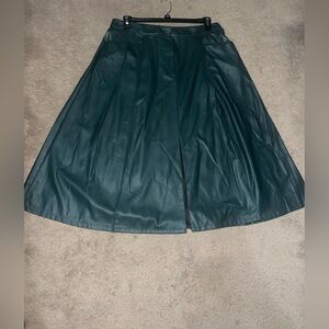 Worthington Dark Green A-Line Skirt